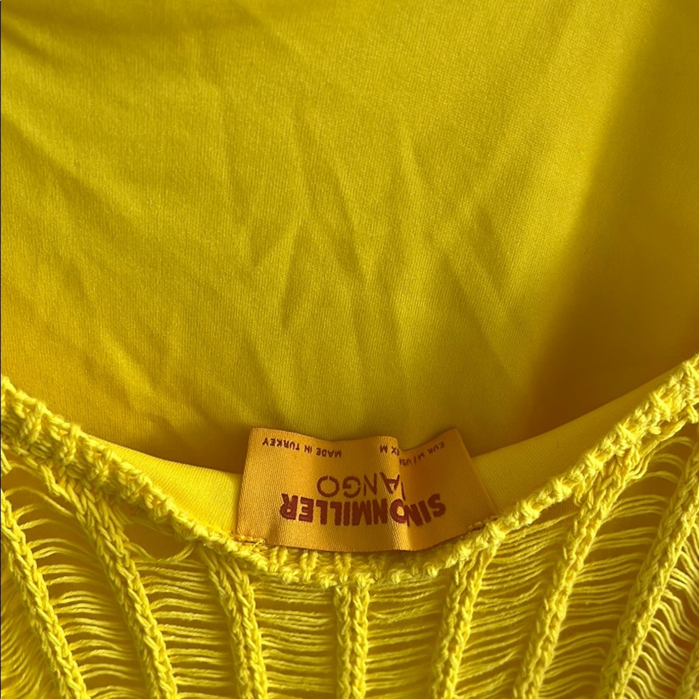 Mango Vibrant Yellow Knit Dress - Picture 5 of 7